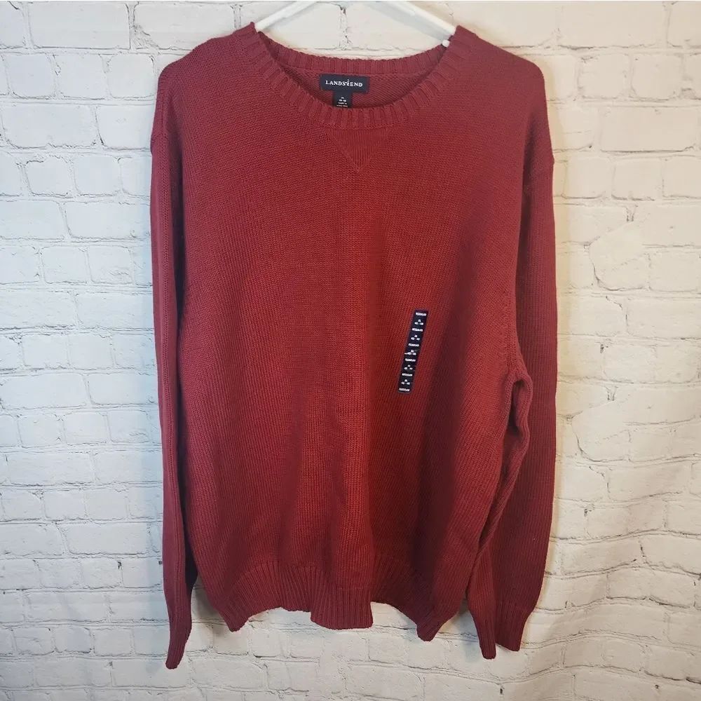 Men's Lands' End crewneck sweater, size XL